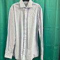Michael Kors men's regular fit blue plaid dress shirt Medium