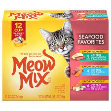 MEOW MIX WET CAT FOOD 12 pack "Seafood Favorites"