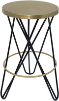 Mercury Black / Gold Counter Stool