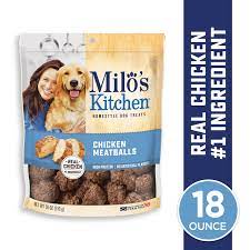 MILO'S KITCHEN DOG TREATS 18 oz "Chicken Meatballs"