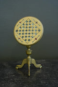 Miniature Brass Tilt-Top Chess Table Candle Reflectors