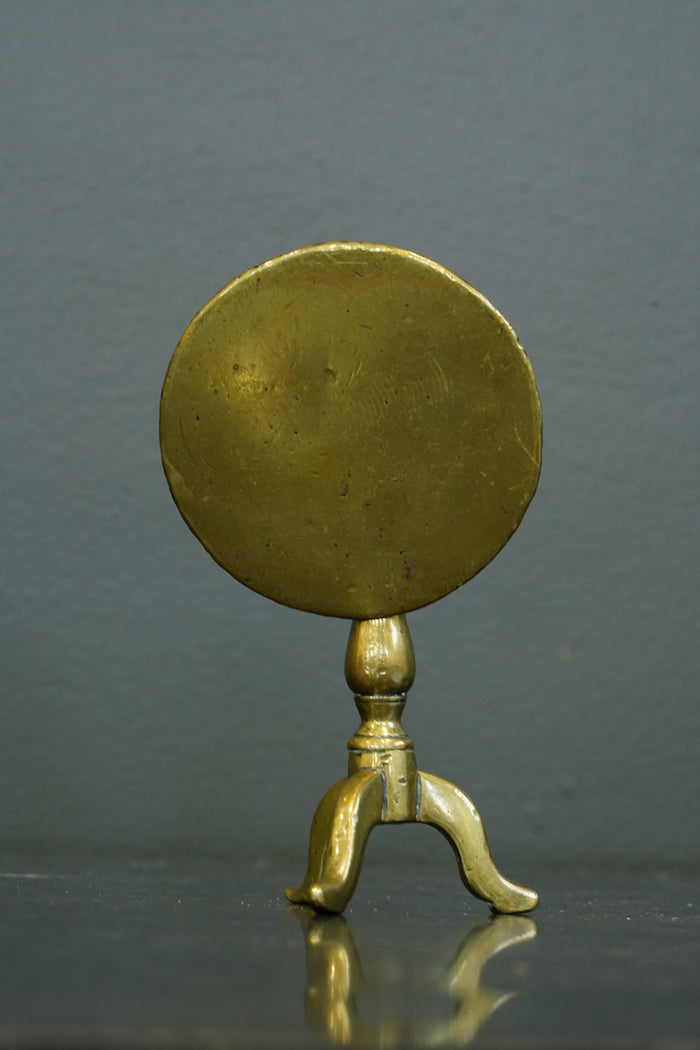 Miniature Brass Tilt-Top Table Candle Reflector