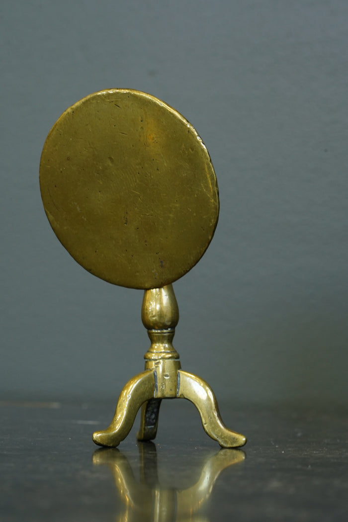Miniature Brass Tilt-Top Table Candle Reflector