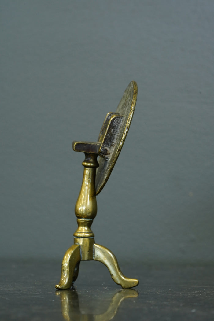 Miniature Brass Tilt-Top Table Candle Reflector