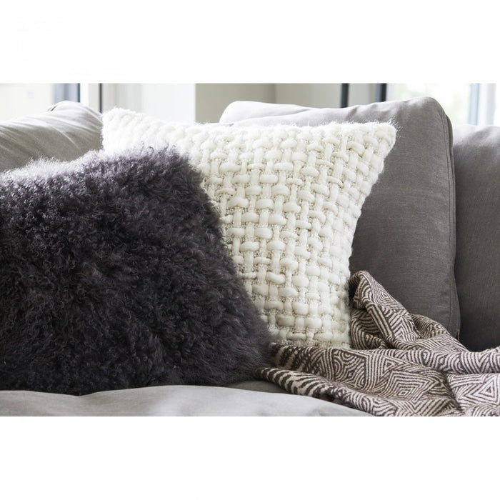 Moe’s Bolton Living Collection 19 in. Lamb Fur Accent Pillow-