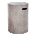 Moe's Cato Collection 14 in. Outdoor Cement Stool in Dark Grey main image.