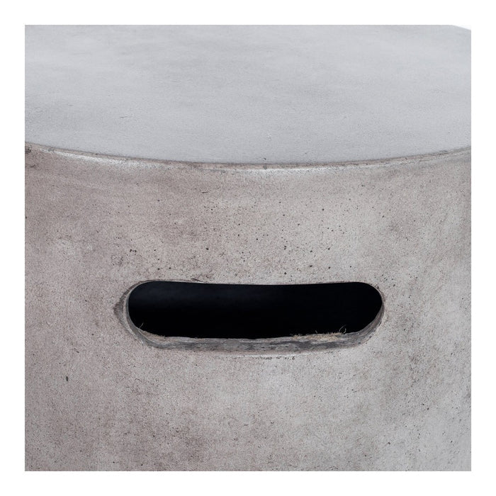 Moe's Cato Collection 14 in. Outdoor Cement Stool in Dark Grey-