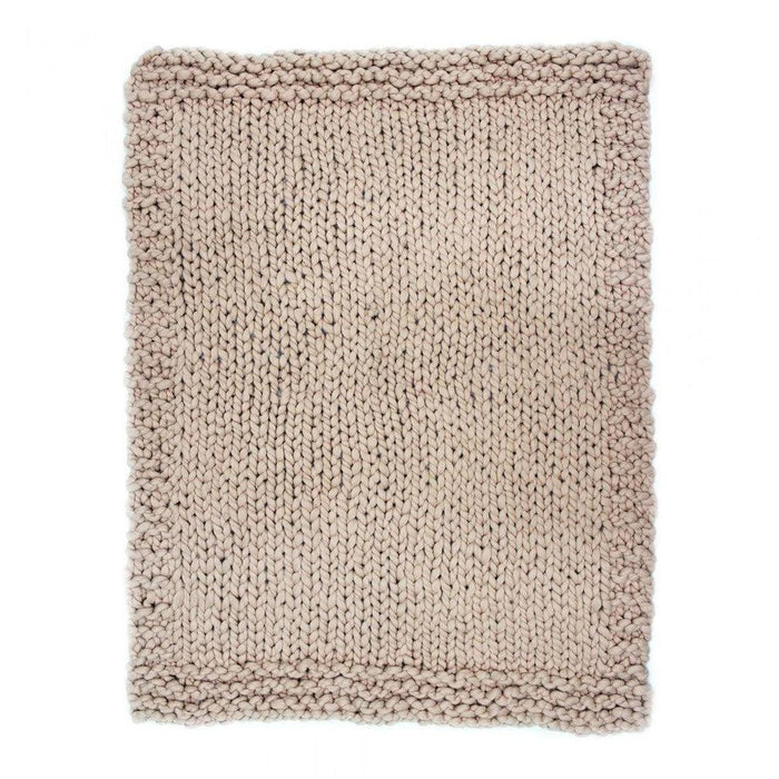 Moe's Home Collection Abuela Wool Throw in Sand main image.