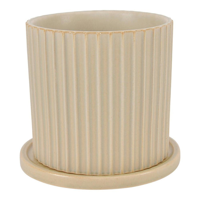 Moe's Home Collection Kuhi Planter Small Light Beige main image.