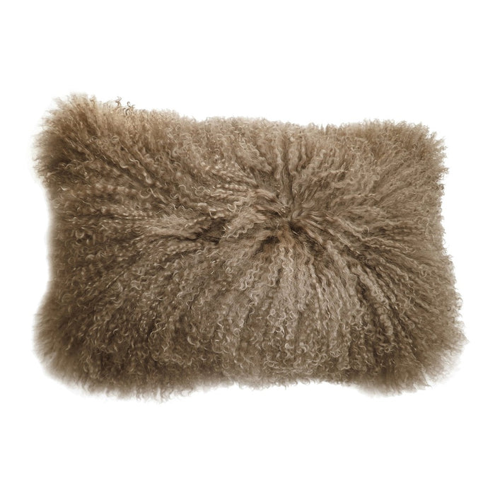 Moe's Home Collection Lamb Fur Pillow Rect. Natural main image.