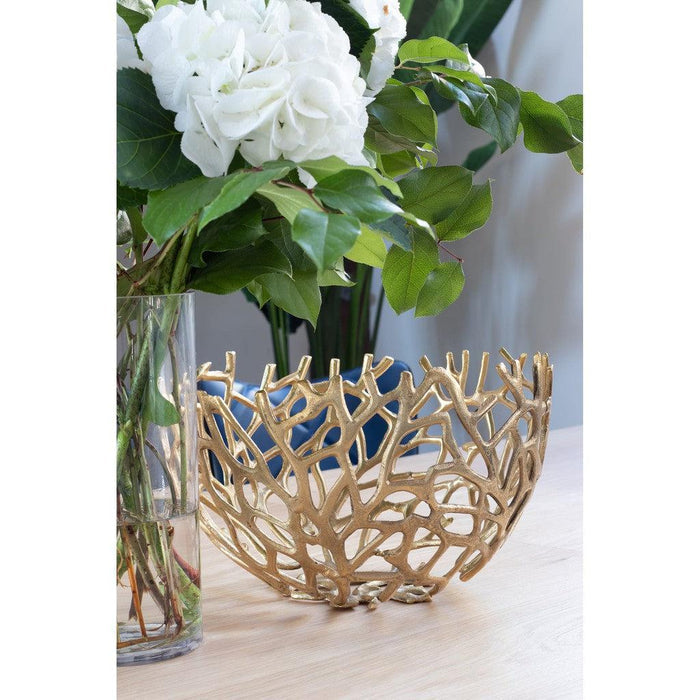 Moe's Home Collection Set of Two Nest Bowls Gold-