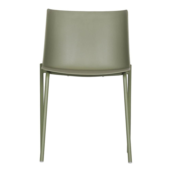 Moe's Home Collection Set of Two Silla Outdoor Dining Chairs in Sage Green main image.