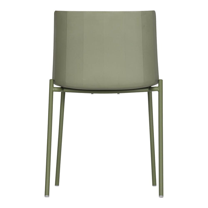 Moe's Home Collection Set of Two Silla Outdoor Dining Chairs in Sage Green-