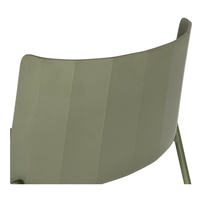 Moe's Home Collection Set of Two Silla Outdoor Dining Chairs in Sage Green-