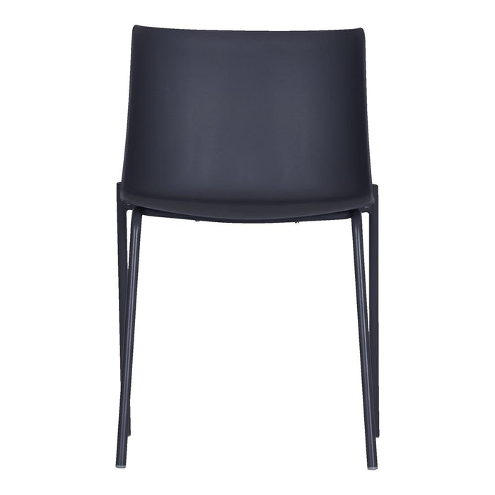 Moe's Home Collection Silla Outdoor Set of Two Dining Chair Charcoal Gray main image.
