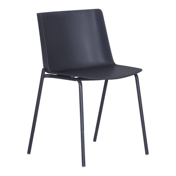 Moe's Home Collection Silla Outdoor Set of Two Dining Chair Charcoal Gray-
