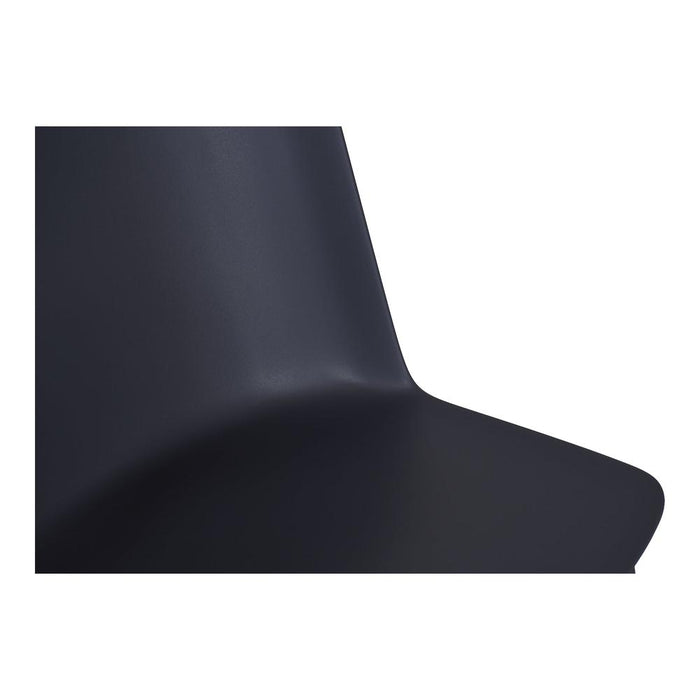 Moe's Home Collection Silla Outdoor Set of Two Dining Chair Charcoal Gray-