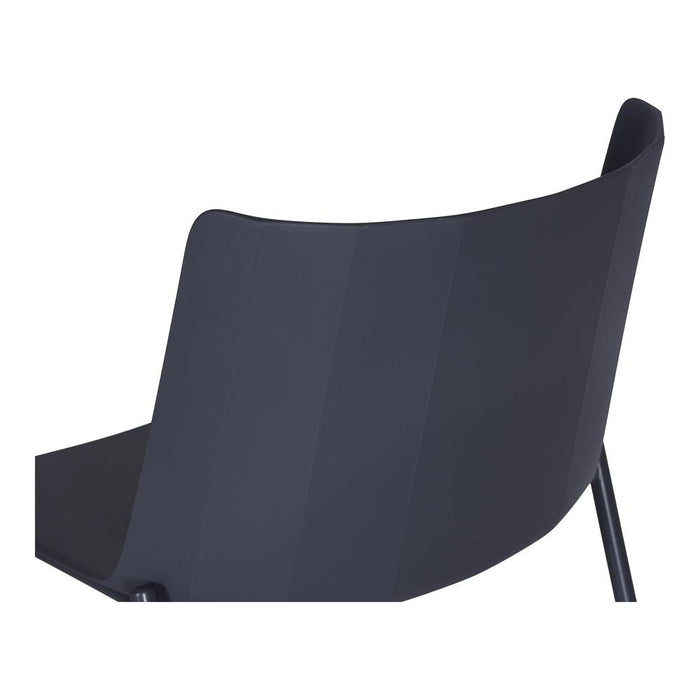 Moe's Home Collection Silla Outdoor Set of Two Dining Chair Charcoal Gray-