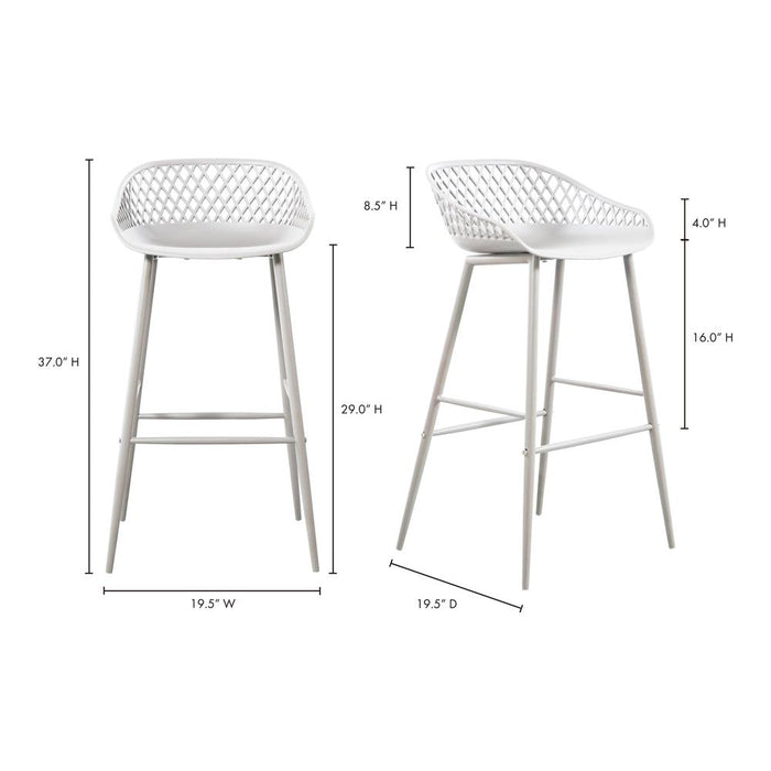 Moe's Piazza Collection 37 in. Set of Two Outdoor Barstools with Color Options-