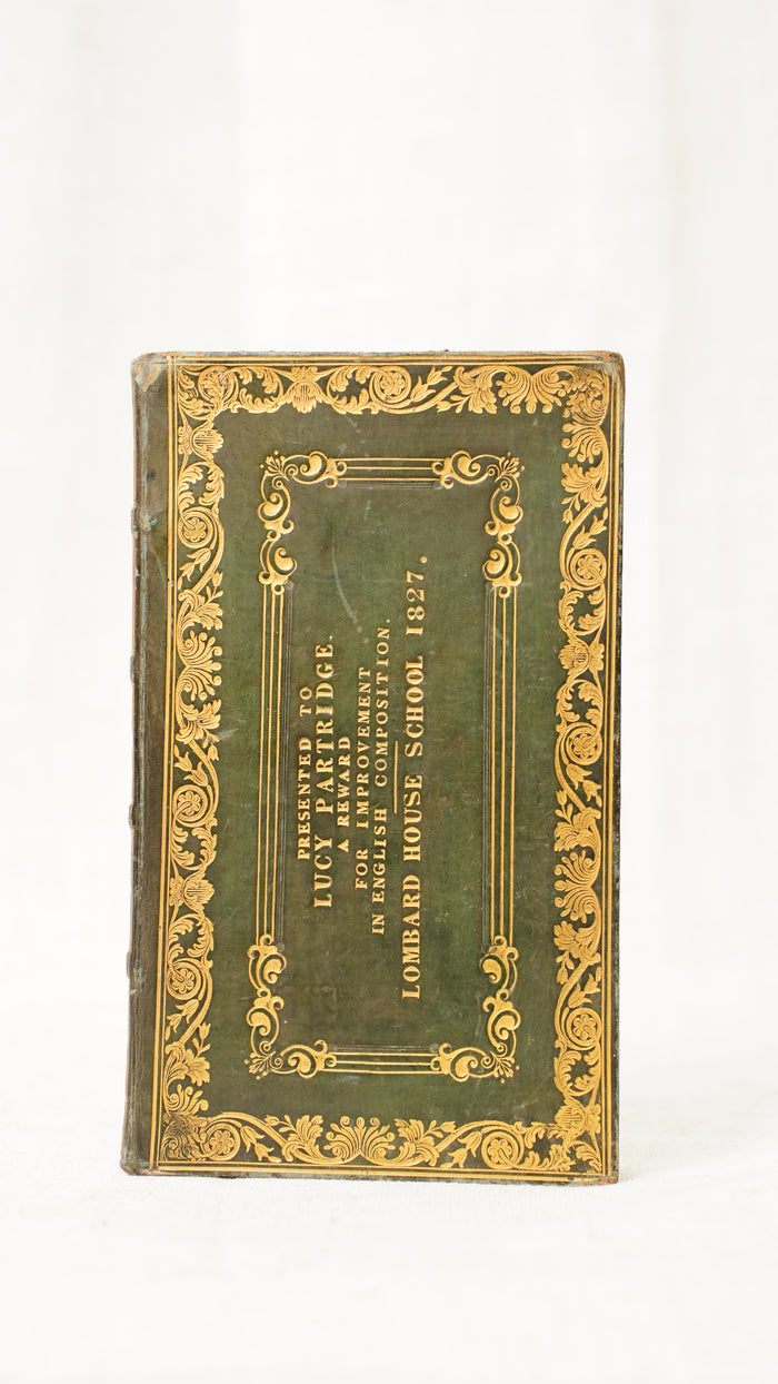 Montgomery Pelican Island 1828 Antique Prize Binding Green Leather Book