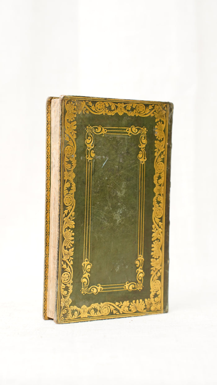 Montgomery Pelican Island 1828 Antique Prize Binding Green Leather Book