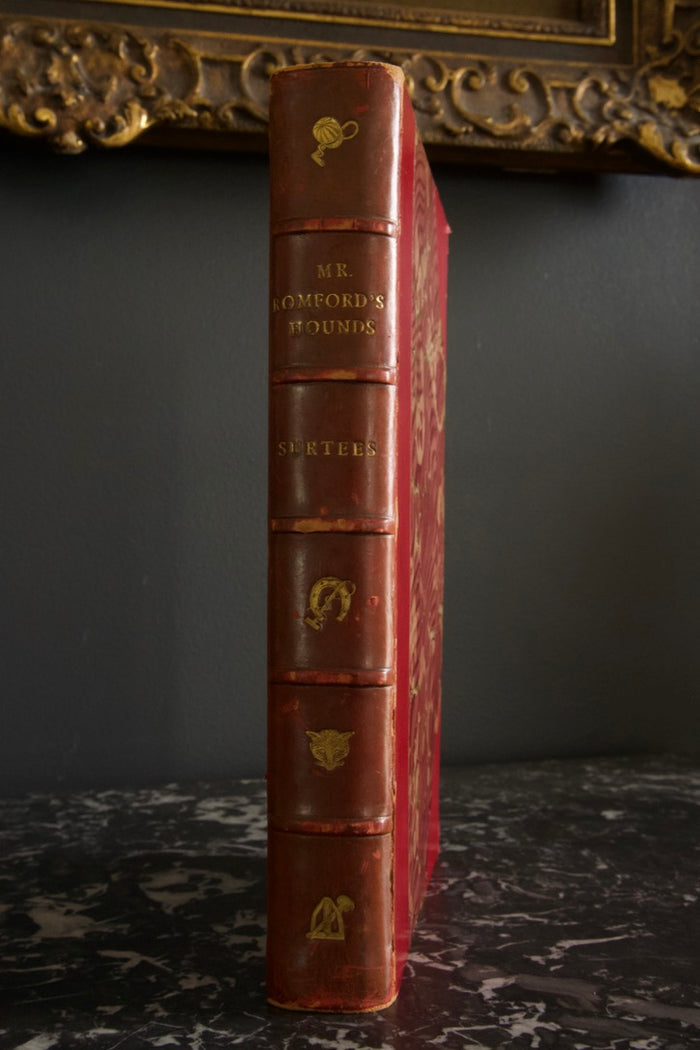 Mr. Romford's Hounds Surtees Half Red Leather Book