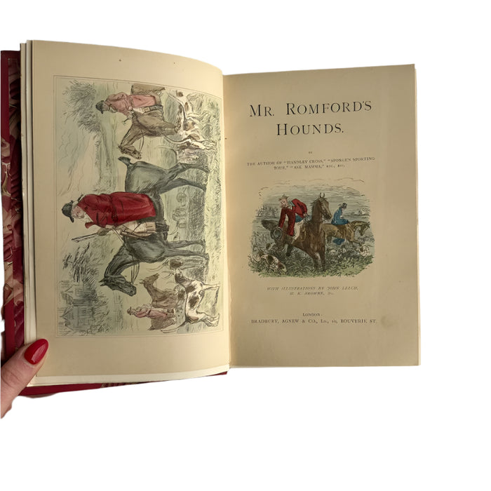 Mr. Romford's Hounds Surtees Half Red Leather Book
