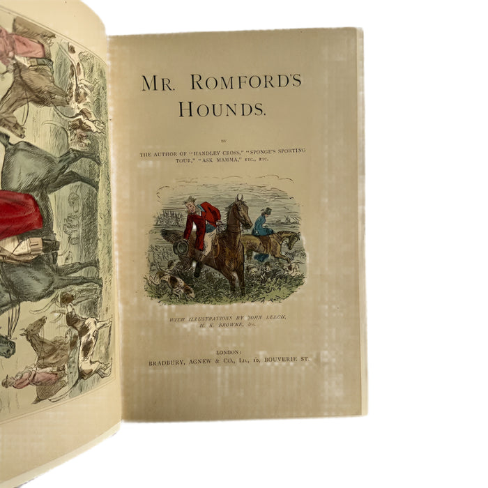 Mr. Romford's Hounds Surtees Half Red Leather Book