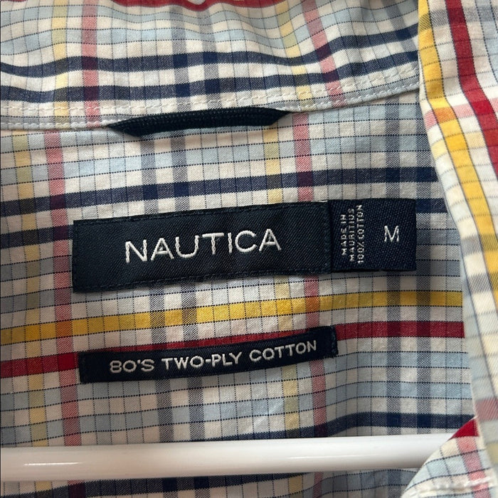 Nautica Men's Multicolor Plaid Shirt medium