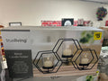 New Trueliving Metal Candle Holder Set in black