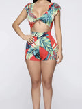 New Waist No Time Tropical Romper - size medium