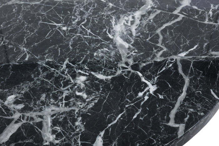 Omni Black Faux Marble End Table