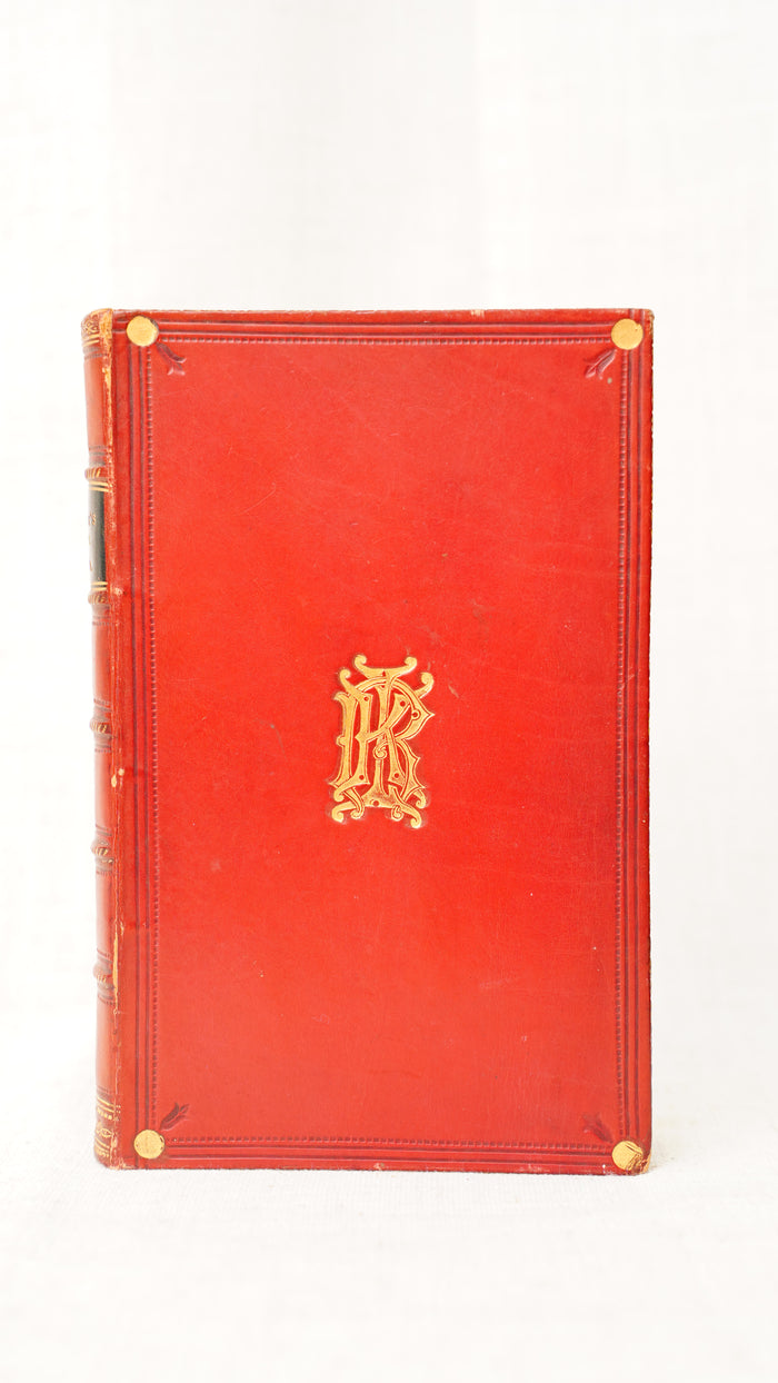 Owen Meredith Lucile Antique Fine Red Morocco Binding Gilt Monogram