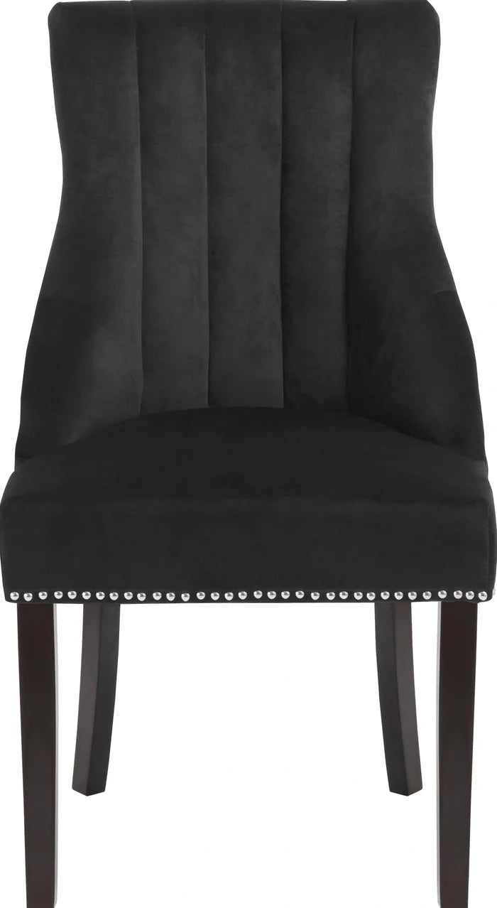 Oxford Black Velvet Dining Chair