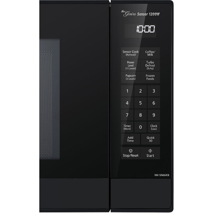 Panasonic 1.2 cu. ft. 1200W Genius Sensor Countertop Microwave Oven with Inverter Technology in Black (NN-SN66KB)