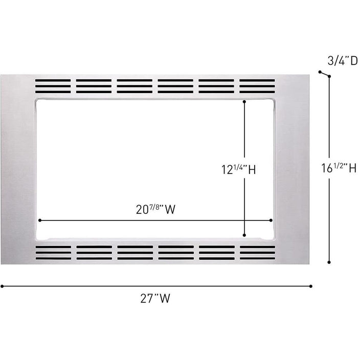 Panasonic 27 in. Wide Trim Kit for Panasonic's 1.2 cu. ft. Microwave Ovens in Stainless Steel (NN-TK621SS)
