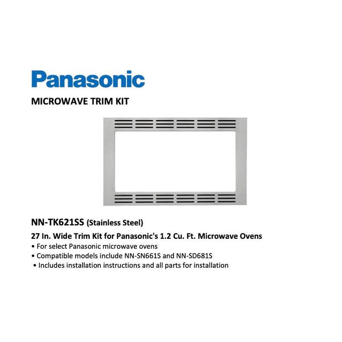 Panasonic 27 in. Wide Trim Kit for Panasonic's 1.2 cu. ft. Microwave Ovens in Stainless Steel (NN-TK621SS)