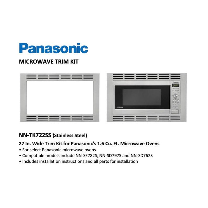 Panasonic Wide Trim Kit for Panasonic's 1.6 cu. ft. Microwave Ovens in Stainless Steel with Size Options (NN-TK7) 27 Inch