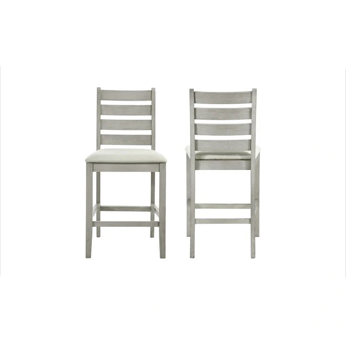 Pascal Ladderback Counter Chair (2 Per Carton)-Driftwood