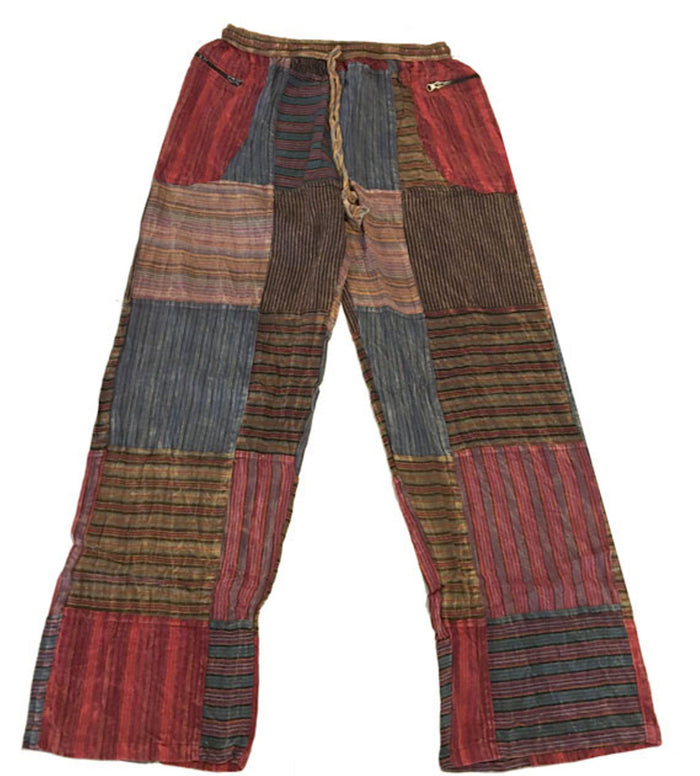 Patchwork Cotton Cargo Pants