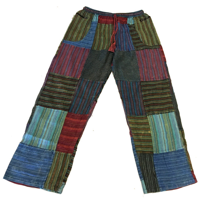 Patchwork Cotton Cargo Pants