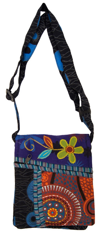 Patchwork & Embroirdered Passport Bag