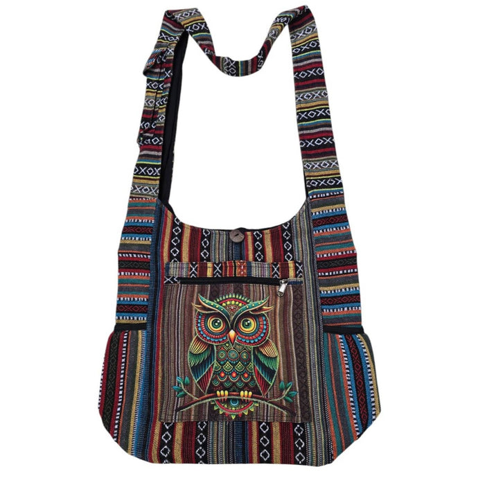 Patchwork Sling Bag ~ Owl Applique