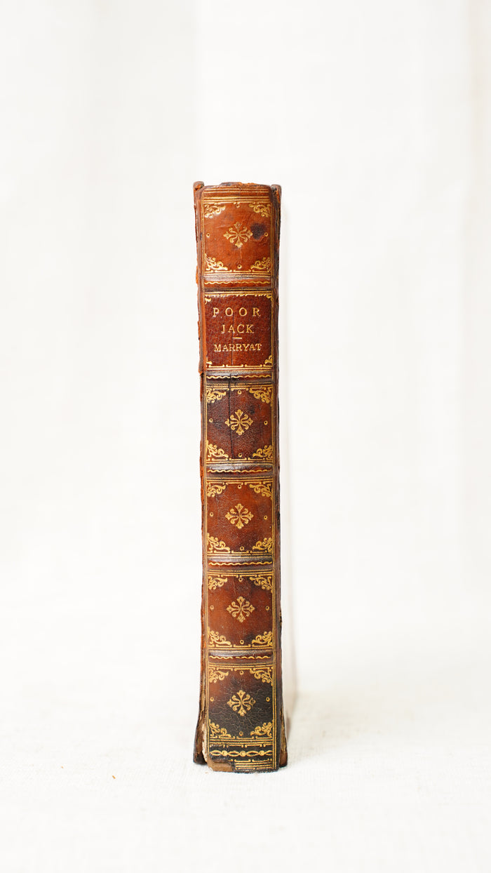 Poor Jack Captain Marryat Antique Leather Book 1909 Prize Binding