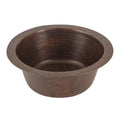 Premier Copper 12 in. Round Hammered Copper Bar Sink with 2 in. Drain Opening (BR12DB2) main image.