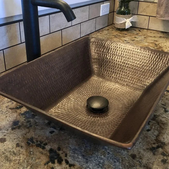 1.5" Non-Overflow Pop-up Bathroom Sink Drain - Oil Rubbed Bronze - Rustic Kitchen & Bath - Drain - Premier Copper Products
