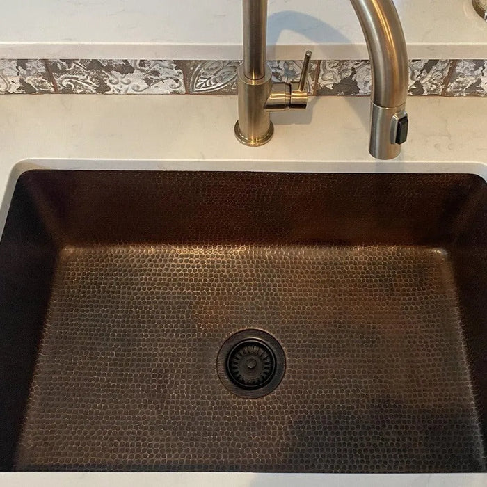 3.5" Deluxe Garbage Disposal Drain w/ Basket - Oil Rubbed Bronze - Rustic Kitchen & Bath - Drain - Premier Copper Products
