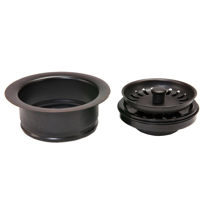 3.5" Deluxe Garbage Disposal Drain w/ Basket - Oil Rubbed Bronze - Rustic Kitchen & Bath - Drain - Premier Copper Products