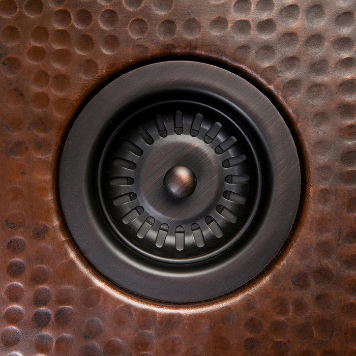 3.5" Kitchen, Prep, Bar Basket Strainer Drain - Oil Rubbed Bronze - Rustic Kitchen & Bath - Drain - Premier Copper Products