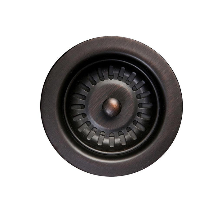 3.5" Kitchen, Prep, Bar Basket Strainer Drain - Oil Rubbed Bronze - Rustic Kitchen & Bath - Drain - Premier Copper Products